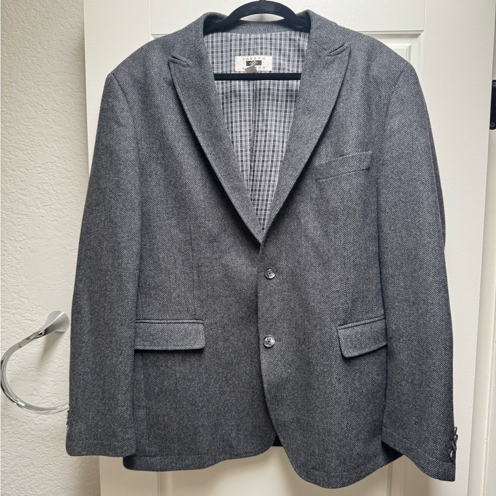 Joseph Abboud Sports Coat Gray Herringbone Wool Blend